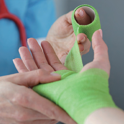 Como usar a bandagem coesiva não tecida?